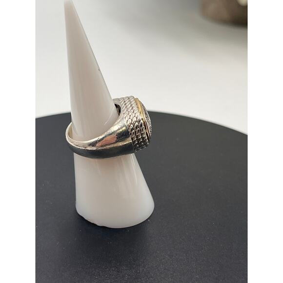 Alwand Vahan 925 sterling silver 14k diamond cluster cocktail statement Ring 7.2 - Picture 6 of 15